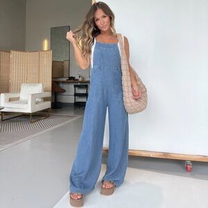 Women's Blue Denim Overalls